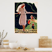 Krankenpflege und Kinder - Vintage Krankenpfleger Poster (Küche)