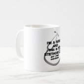 Krankenpflege und Stethoskop Kaffeetasse (Vorderseite Links)
