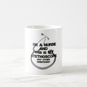 Krankenpflege und Stethoskop Kaffeetasse