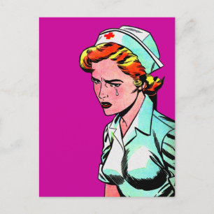 Krankenpflege - Vintage Illustration Postkarte