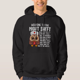 Krankenpflege Willkommen bei Night Shift CNA zerti Hoodie