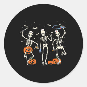 Krankenpflege zu Halloween 2 Runder Aufkleber