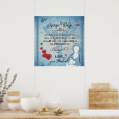 Krankenpflege zu meiner Ehefrau Poster (Küche)