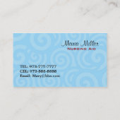 Krankenpflege-Zuhause-Geschäfts-Karten Visitenkarte (Rückseite)