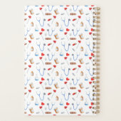 Krankenpflegegeräte Muster Rotes Herz Planer (Rückseite)