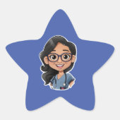 Krankenpflegelaufkleber Stern-Aufkleber (Vorderseite)