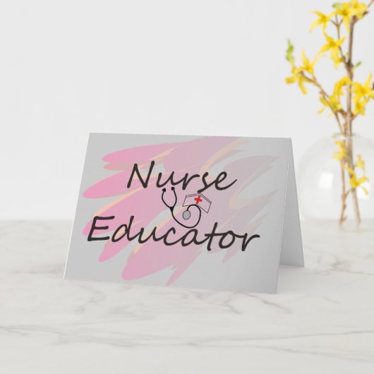 Krankenpfleger Abstract Design Karte (Gelbe Blume)