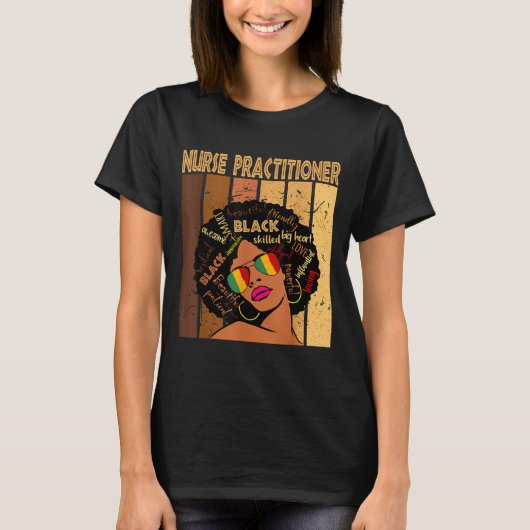 Krankenpfleger Afro American Black T-Shirt (Vorderseite)