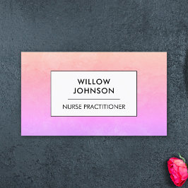Krankenpfleger Arzt Assistentin Pink Lila Visitenkarte