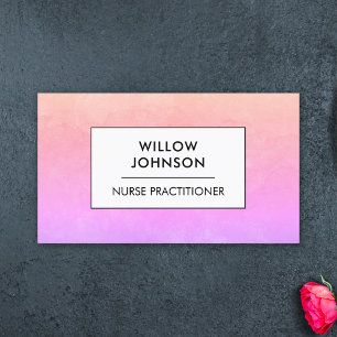Krankenpfleger Arzt Assistentin Pink Lila Visitenkarte