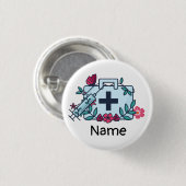 Krankenpfleger Ärztin Button (Vorne & Hinten)
