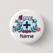 Krankenpfleger Ärztin Button (Vorderseite)
