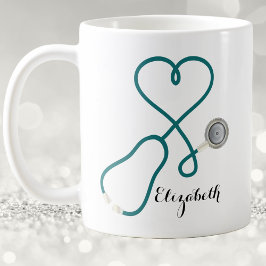 Krankenpfleger Ärztlicher Beruflicher Herzklopfen  Kaffeetasse