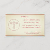 Krankenpfleger Brown Caduceus Business Card Visitenkarte (Rückseite)