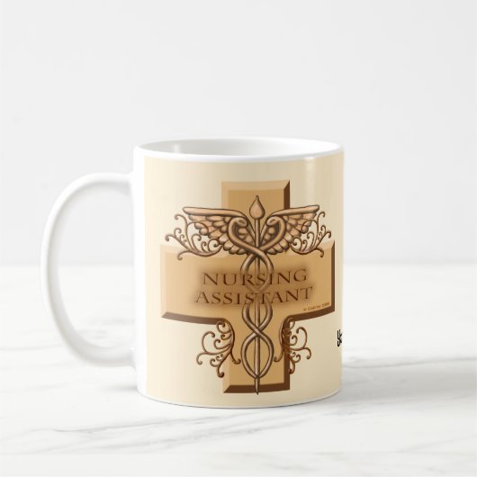 Krankenpfleger Caduceus Kaffeetasse (Links)