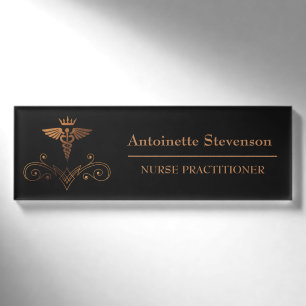 Krankenpfleger Caduceus Namenschild