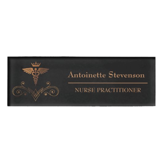 Krankenpfleger Caduceus Namenschild (Vorderseite)