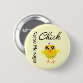 Krankenpfleger Chick v1 Button (Vorne & Hinten)