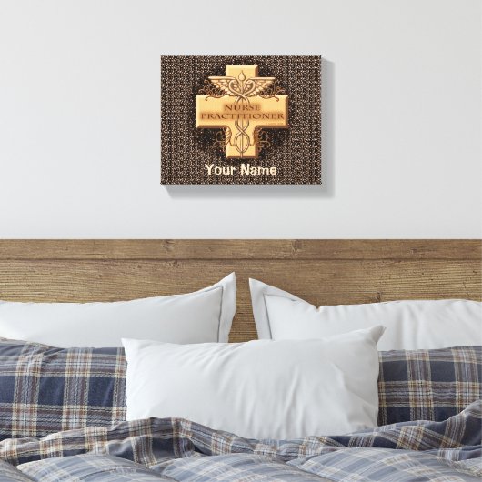 Krankenpfleger Cross Caduceus Leinwanddruck (Insitu (Schlafzimmer))