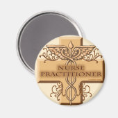 Krankenpfleger Cross Caduceus Magnet (Vorderseite/Rückseite)