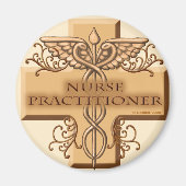 Krankenpfleger Cross Caduceus Magnet (Vorne)