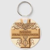 Krankenpfleger Cross Caduceus Schlüsselanhänger (Vorderseite)