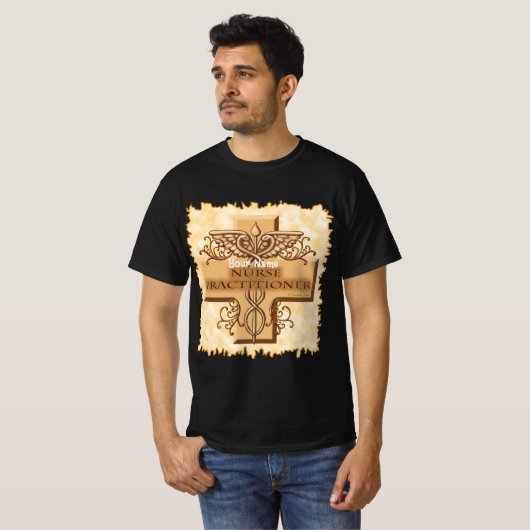 Krankenpfleger Cross Caduceus T-Shirt (Vorne ganz)