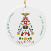 Krankenpfleger des personalisierten Krankenhauses Keramik Ornament (Hinten)