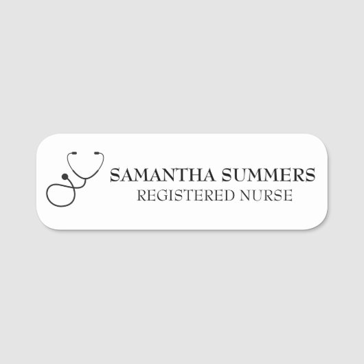 Krankenpfleger Dr. Stethoscope Medical RN Namensschild (Vorderseite)