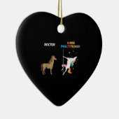 Krankenpfleger Einhorntanzpol Keramik Ornament (Rechts)