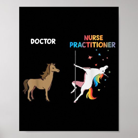 Krankenpfleger Einhorntanzpol Poster (Vorne)
