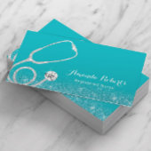 Krankenpfleger Elegant Medical Türkis Visitenkarte