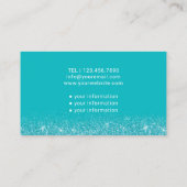Krankenpfleger Elegant Medical Türkis Visitenkarte (Rückseite)