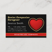 Krankenpfleger Elegantes Medical Black Visitenkarte (Vorderseite)