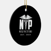 Krankenpfleger EST 2024 Keramik Ornament (Rechts)