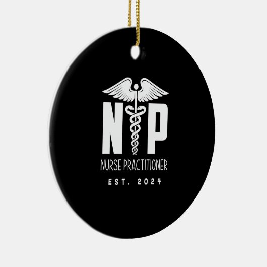 Krankenpfleger EST 2024 Keramik Ornament (Rechts)