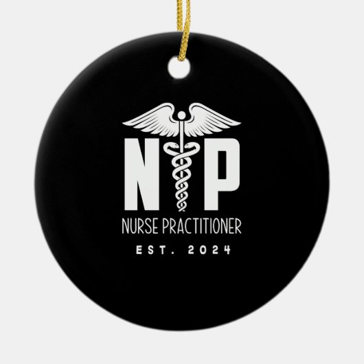 Krankenpfleger EST 2024 Keramik Ornament (Vorne)