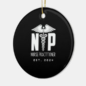 Krankenpfleger EST 2024 Keramik Ornament (Links)