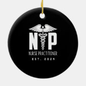 Krankenpfleger EST 2024 Keramik Ornament (Hinten)