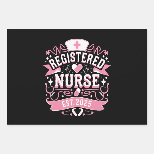 Krankenpfleger Est 2025 Geschenkpapier Set (Vorderseite)