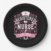 Krankenpfleger Est 2025 Pappteller (Vorderseite)