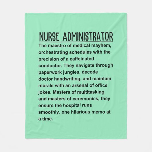 Krankenpfleger Fleecedecke (Vorderseite)