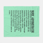 Krankenpfleger Fleecedecke (Vorderseite (Horizontal))