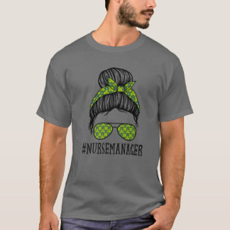Krankenpfleger Frau Messy Bun St Patrick's Day Sha T-Shirt