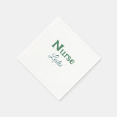 Krankenpfleger geben den Namen Text grün blau sipl Serviette (Ecke)