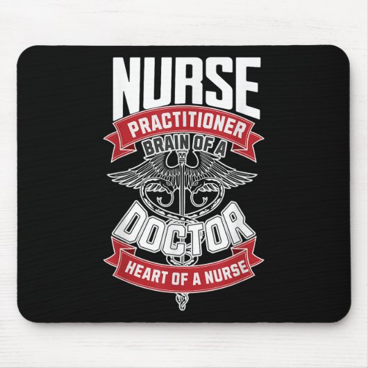 Krankenpfleger - Gehirn eines Arztes, Herz Mousepad (Vorne)