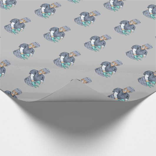 Krankenpfleger Geschenkpapier (Ecke)