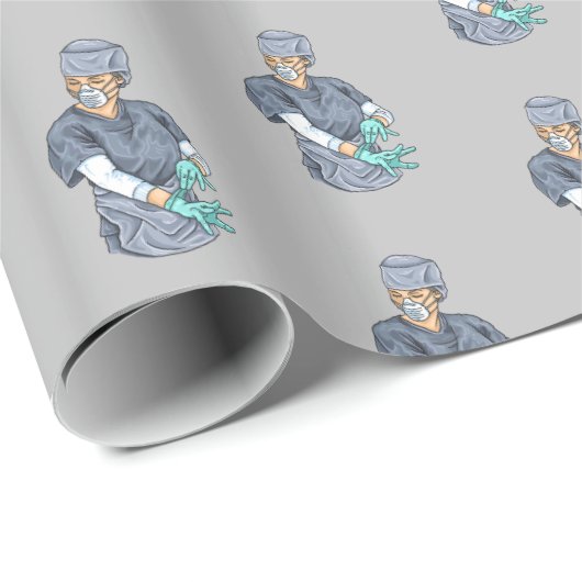 Krankenpfleger Geschenkpapier (Rolleneckpunkt)