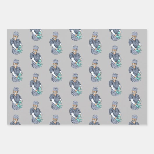 Krankenpfleger Geschenkpapier Set (Vorderseite 2)