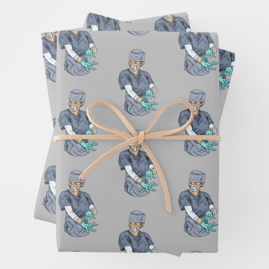 Krankenpfleger Geschenkpapier Set (Beispiel)
